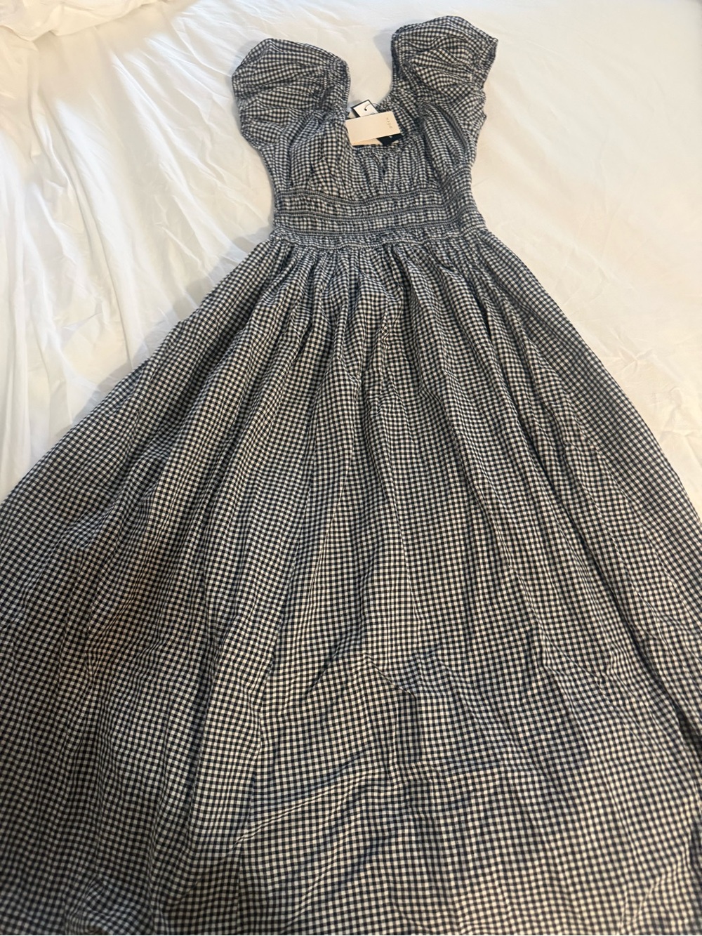 NWT Doen Quinley Dress in Navy La Maddalena Gingham! - Picture 9 of 11